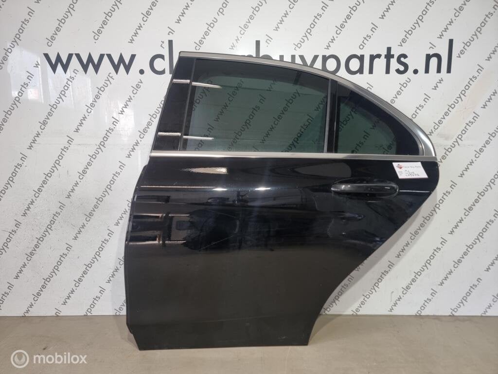 Portier krasvrij linksachter zwart Mercedes C-klasse W205, Gebruikt, Deur, Mercedes-Benz, Ophalen of Verzenden