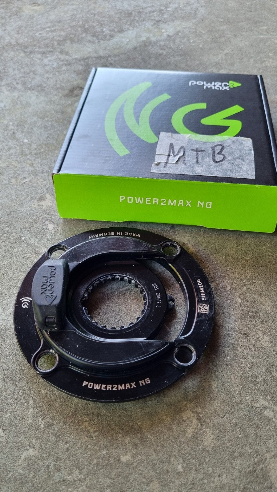 Power2Max NG eco vermogensmeter voor MTB Shimano, Crankstel of Pedalen, Gebruikt, Ophalen of Verzenden, Aluminium