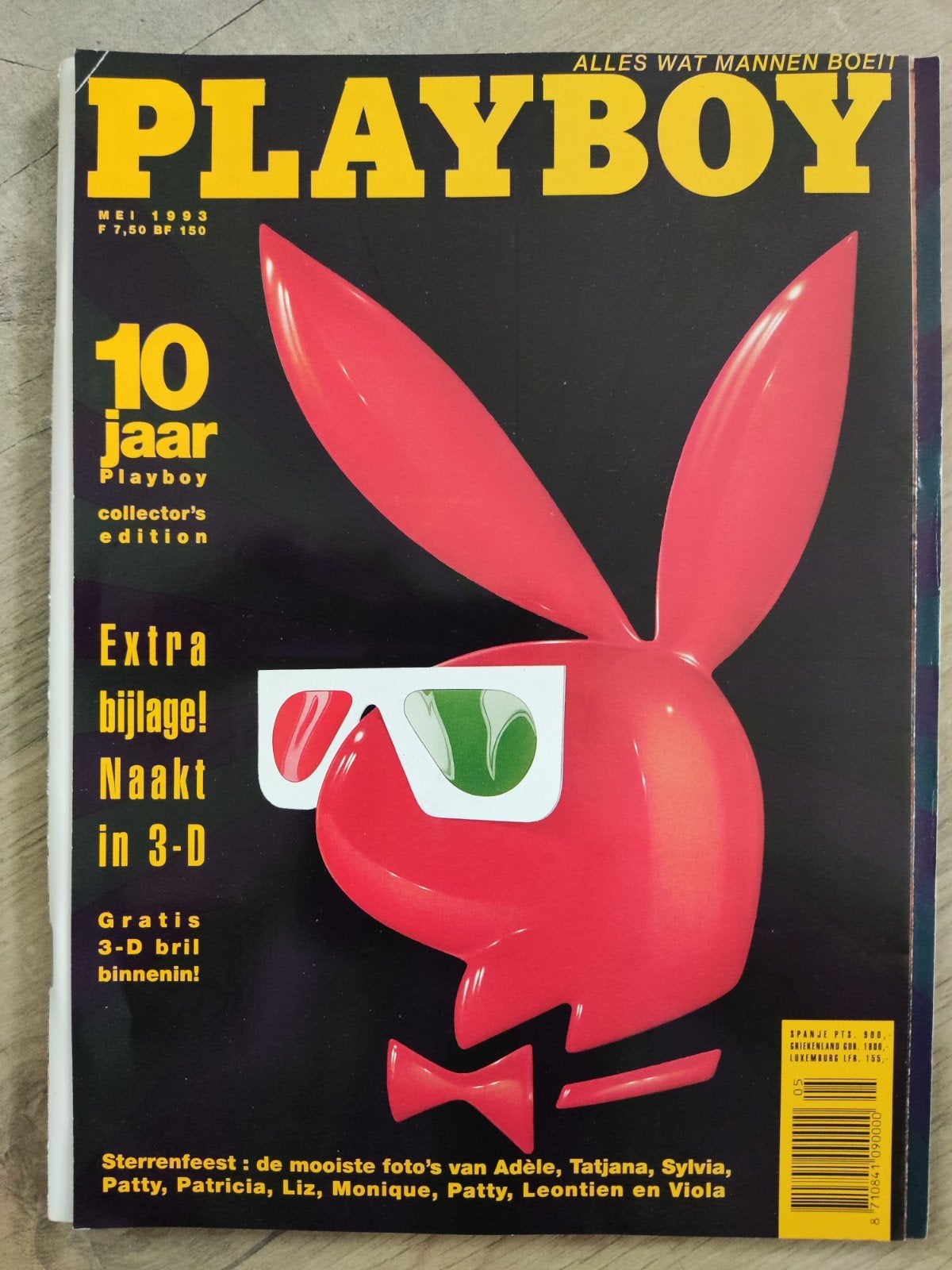 Playboy Mei 1993 - 10 Jaar Playboy - Inclusief 3D bril, Boeken, Ophalen of Verzenden, Gelezen, Overige typen
