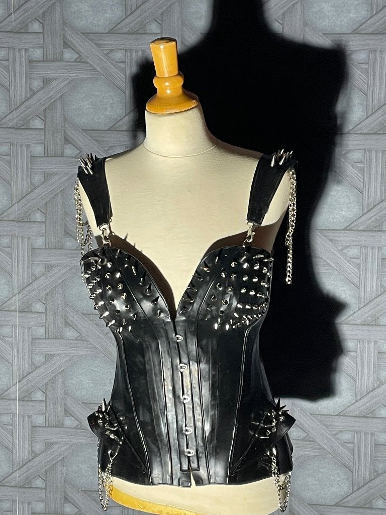 Uniek latex corset, Lady latex Brigitte More, Ophalen of Verzenden, Zwart, Body of Korset