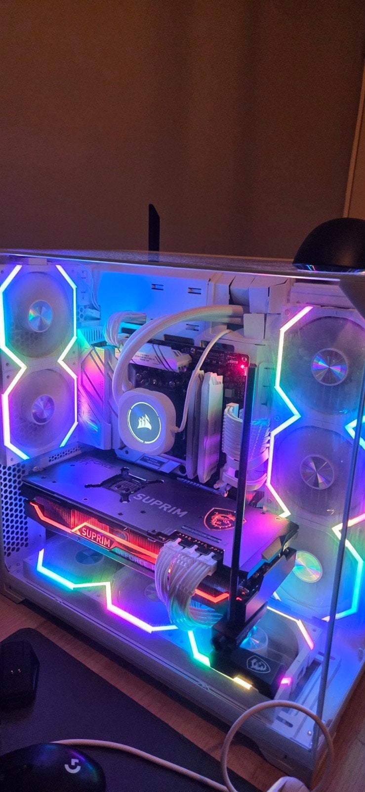 Witte Gaming PC, Computers en Software, Desktop Pc's, Ophalen of Verzenden