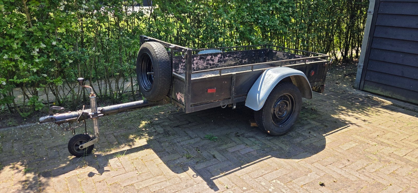 Degelijke gebruikte aanhanger 2x1 meter. Werkpaard, Ophalen, Gebruikt