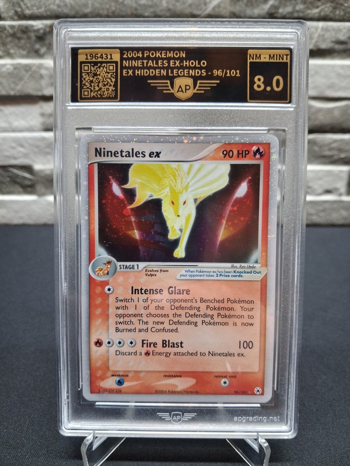 Ninetales ex Holo 2004 Pokémon Hidden Legends PSA 8, Ophalen of Verzenden