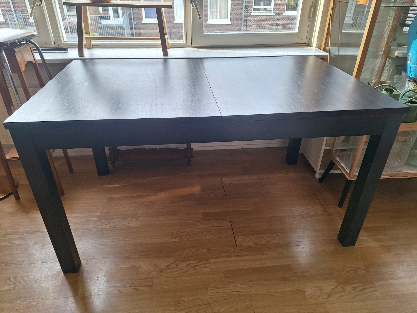 Ikea Bjursta uitschuifbare eettafel zwartbruin t.e.a.b.!, Huis en Inrichting, Tafels | Eettafels, Ophalen, Gebruikt, 100 tot 150 cm
