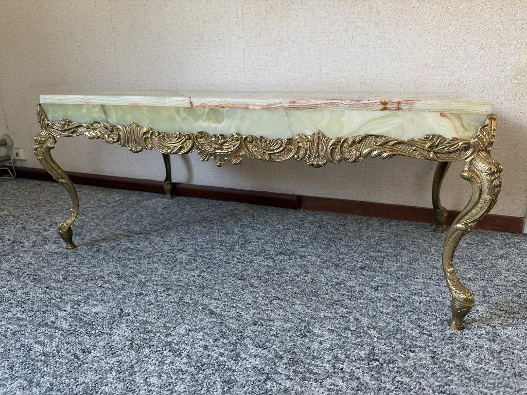 Vintage marmertafel, 50 – 75, 50 tot 100 cm, Zo goed als nieuw, Rechthoekig