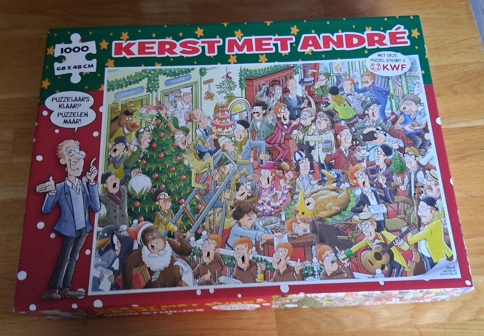 Kerst met André 1000 stukjes legpuzzel KWF, Ophalen of Verzenden, 500 t/m 1500 stukjes, Gebruikt, Legpuzzel