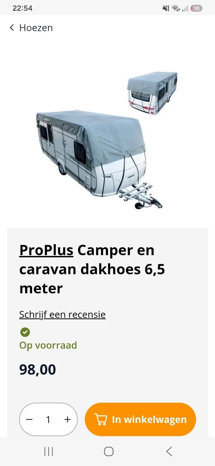 proplus caravan camper hoes dakhoes nieuw, Caravans en Kamperen, Ophalen of Verzenden, Nieuw