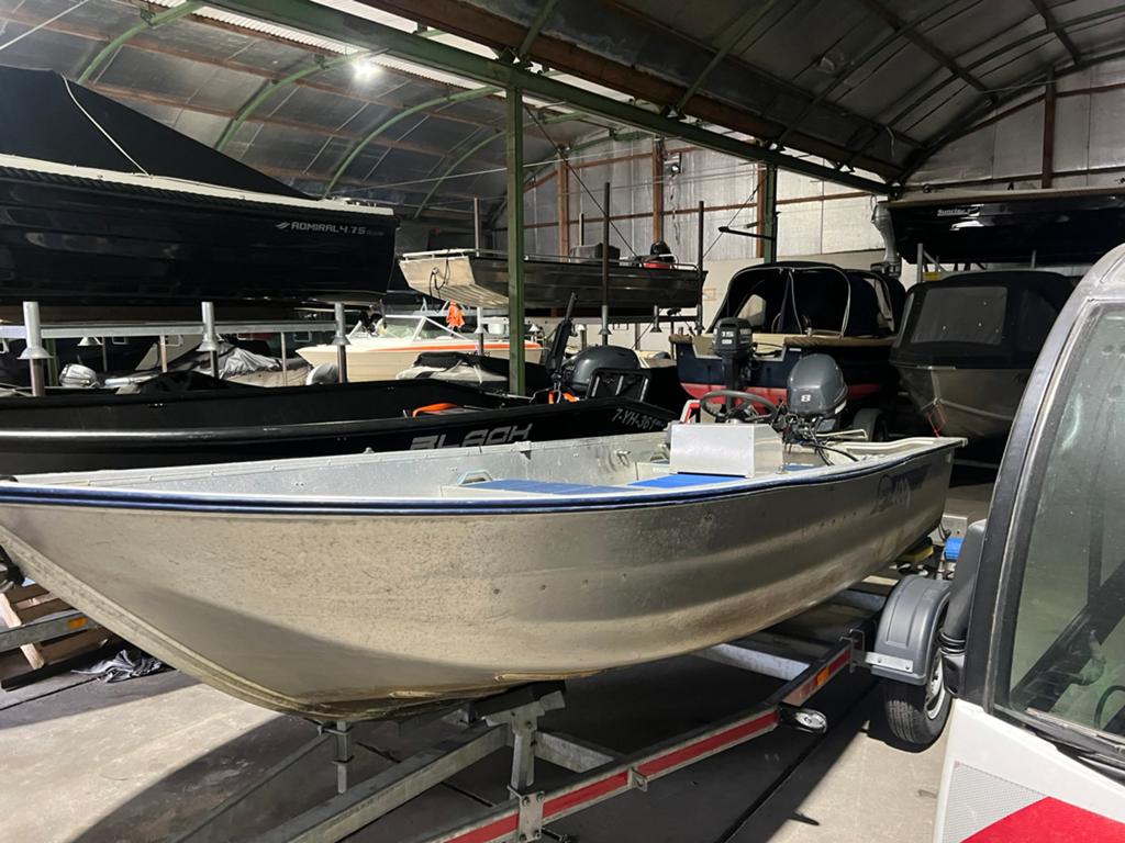 Linder 400 Sportsman yamaha F8, Watersport en Boten, Ophalen, Aluminium, Zo goed als nieuw, Buitenboordmotor