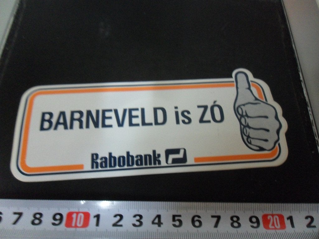 sticker BARNEVELD  is Zó  Rabobank, Verzamelen, Stickers, Ophalen, Zo goed als nieuw