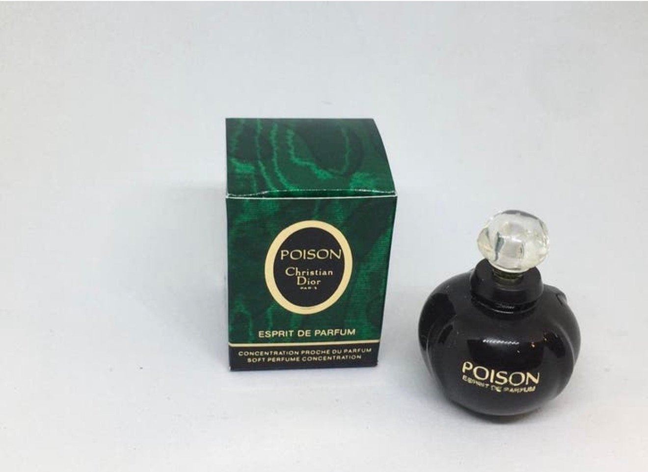 Parfumminiatuur Poison Dior met doosje -plastic flesje 0,7ml, Verzenden, Nieuw, Miniatuur, Gevuld