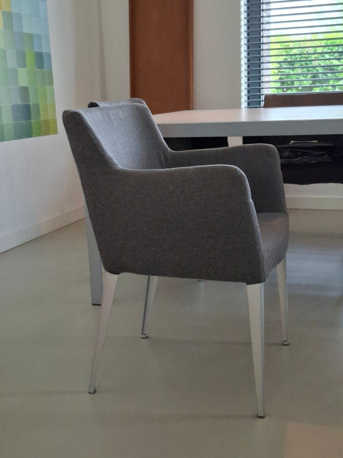 Prachtige eetkamerstoelen - Van Bennekom, Ophalen, Gebruikt, Grijs, Vier