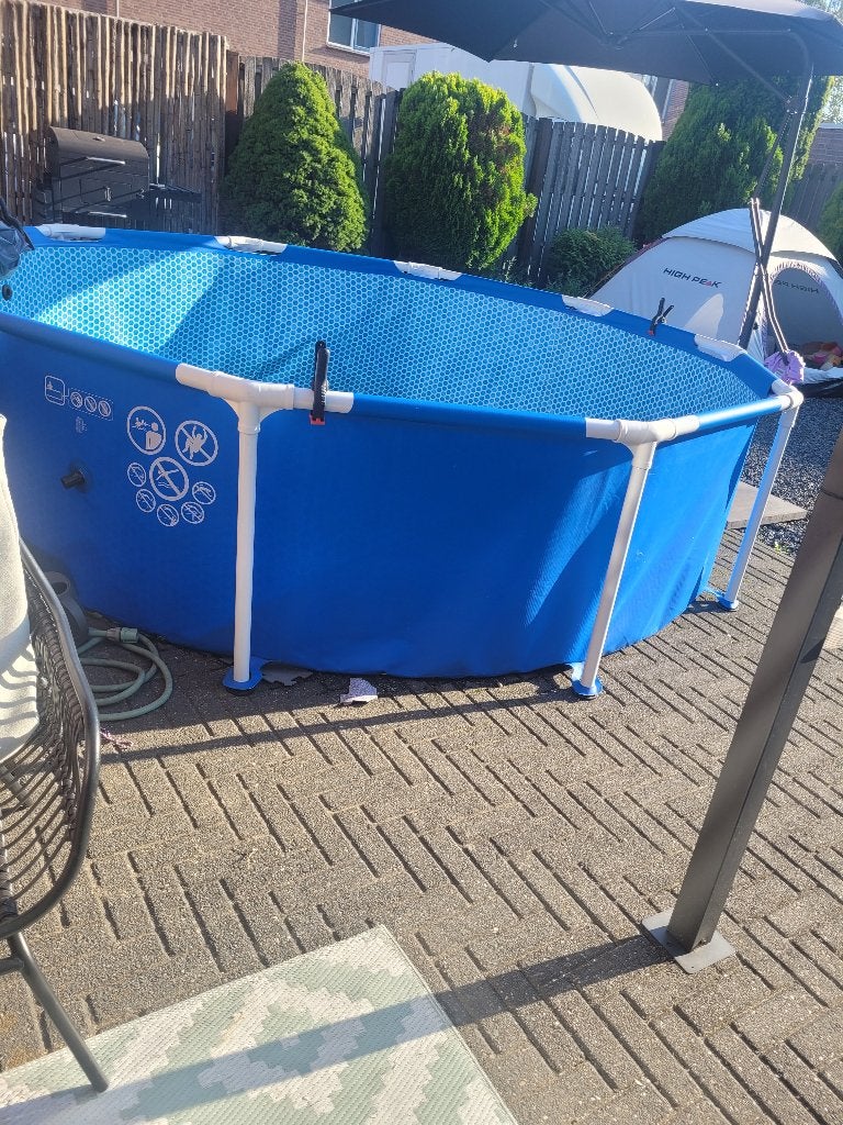 Groot zwembad, Tuin en Terras, Ophalen, Gebruikt, Minder dan 80 cm, Opzetzwembad