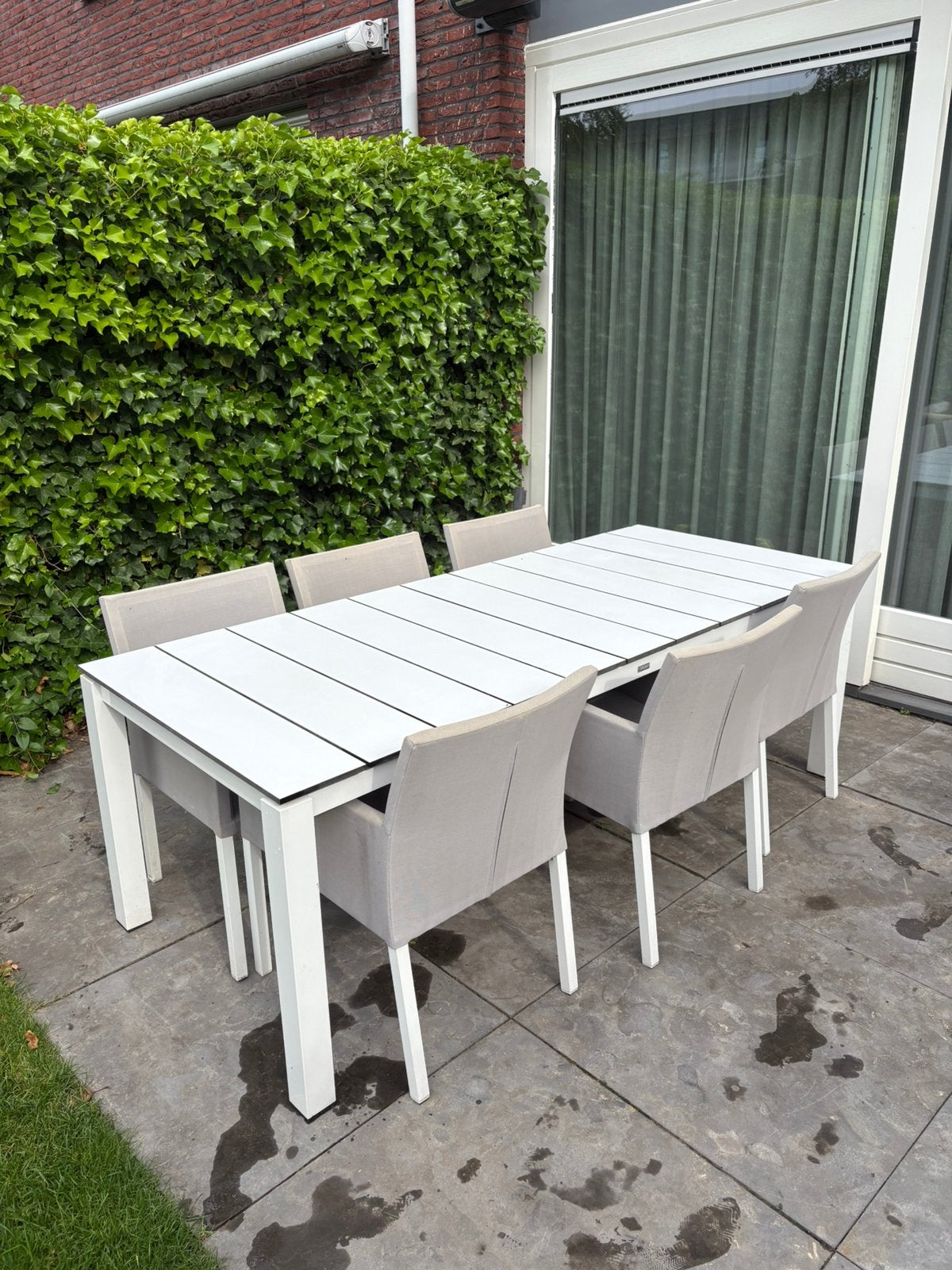 Tuinset Fiore mobili di giardino - 6 personen, Tuin en Terras, Tuintafels, Gebruikt, Rechthoekig, Aluminium, Ophalen