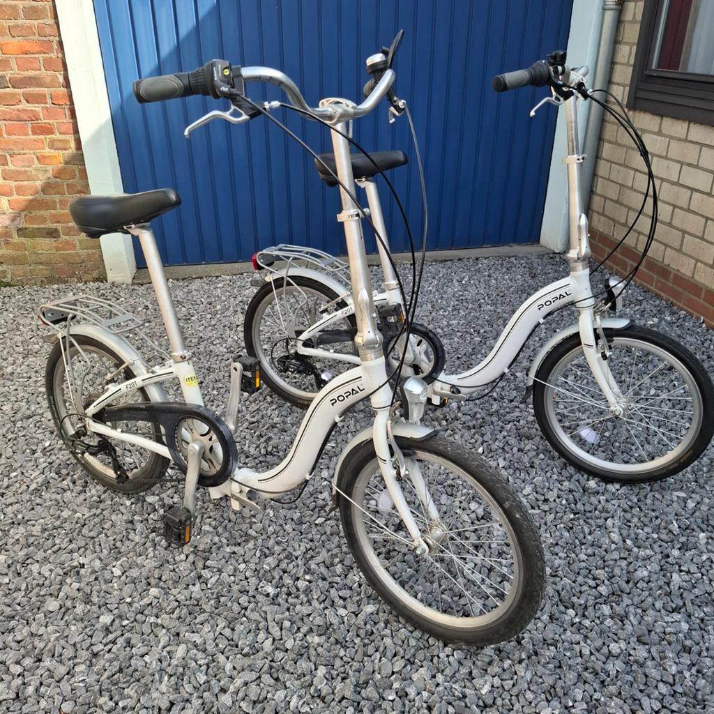 2x Popal F201 vouwfiets, vouwfietsen met versnellingen., Fietsen en Brommers, Fietsen | Vouwfietsen, Ophalen, Gebruikt, 20 inch of meer