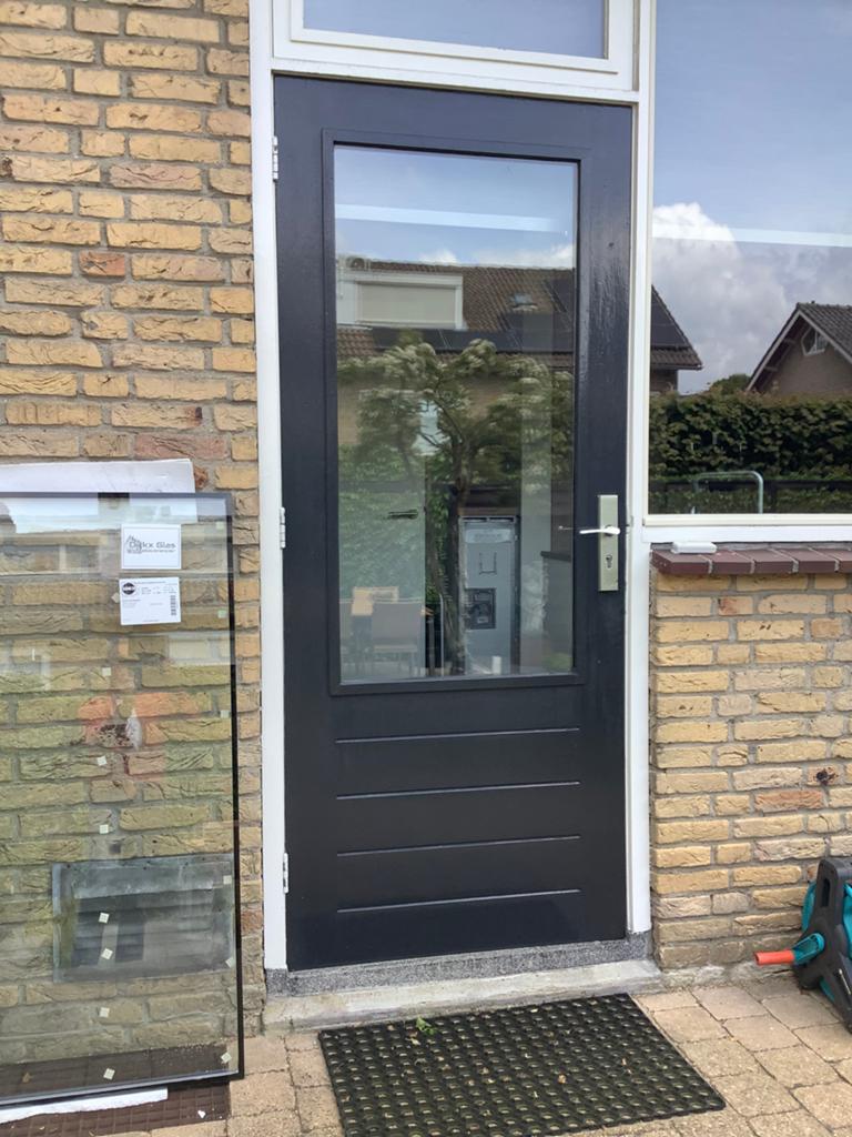 Hard houteb buiten deur 210x87,5, Doe-het-zelf en Verbouw, Deuren en Horren, Ophalen, 200 tot 215 cm, Hout, Buitendeur