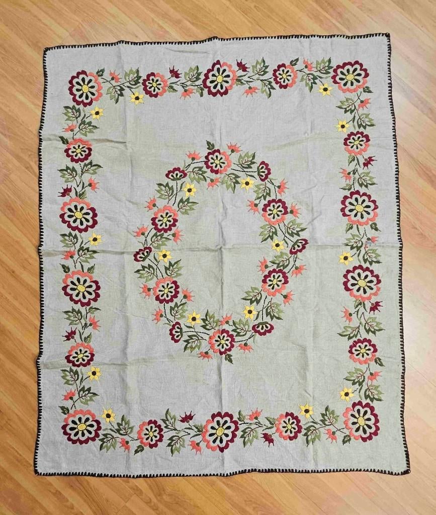 Tafelkleed Grijs 154/126 cm, Huis en Inrichting, Tafelkleden, Gebruikt, Etten-Leur, DJT@dejuistetoon.eu, Ophalen of Verzenden