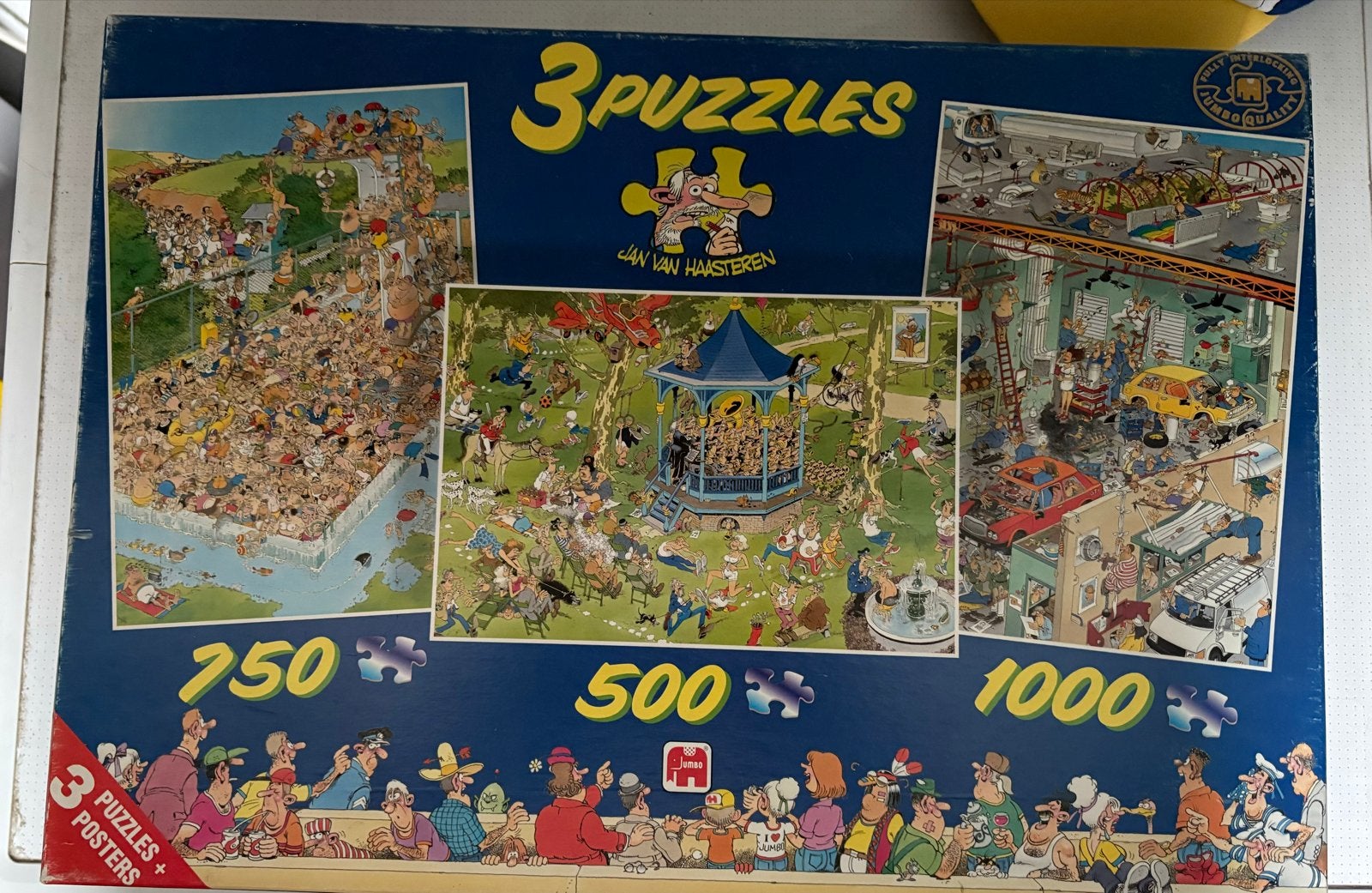 Jan van Haasteren 3 Puzzels (750, 500, 1000 stukjes), Ophalen of Verzenden, Zo goed als nieuw