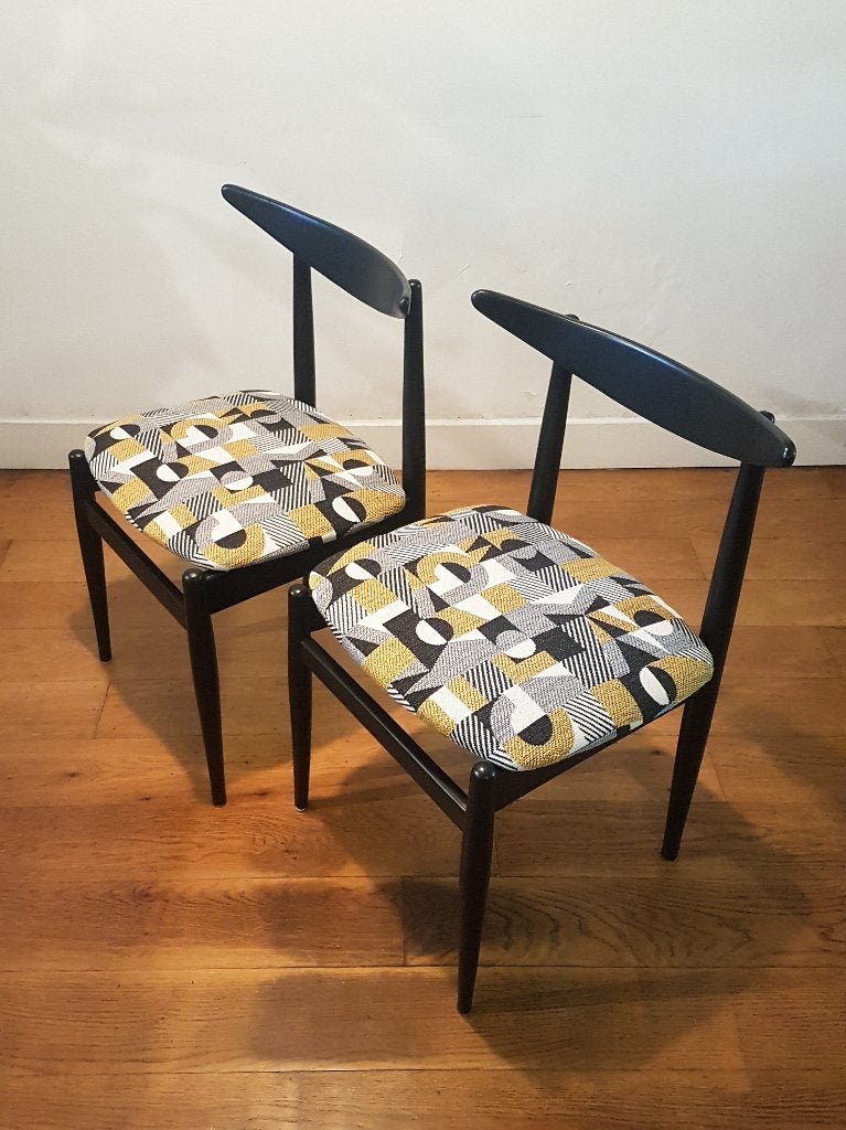 Elegante vintage stoel uit de jaren '50., Ophalen, Gebruikt, Bruin, Stof