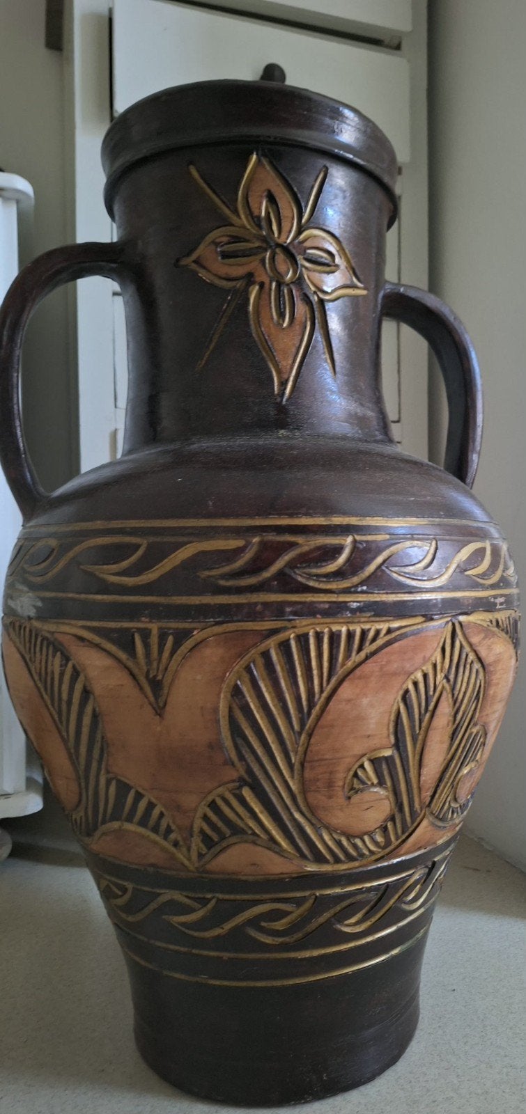 Mooie grote vaas. 72 cm hoog, Ophalen