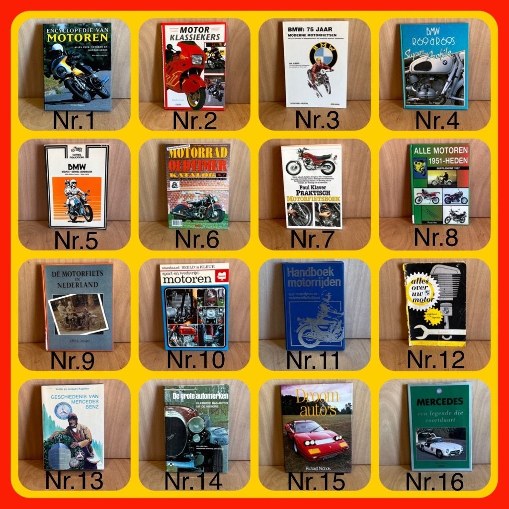 149. Motorfietsen en Auto Boeken in zeer goede staat., Boeken, Ophalen of Verzenden, Zo goed als nieuw, Algemeen