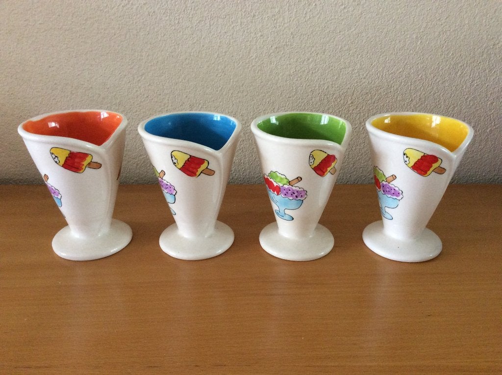 4x ijscoupe, Keramiek, Overige typen, Ophalen of Verzenden, Zo goed als nieuw