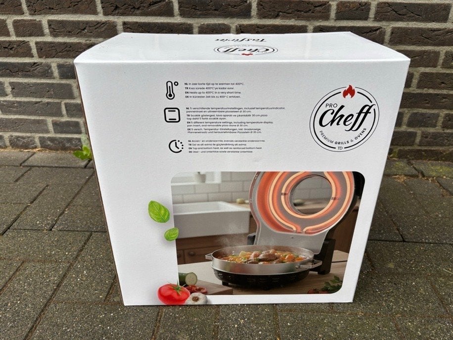 Pro Cheff MZ-2316 Pizzaoven 400C – 30 cm – Nieuw, Minder dan 45 cm, Overige merken, Hete lucht, Pizzaoven