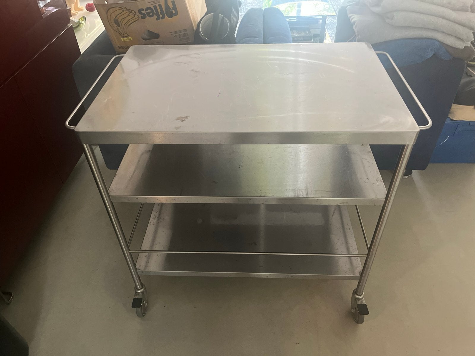 RVS roltafel met 3 Bladen (ikea) - Gebruikt, Gebruikt, Minder dan 100 cm, 25 tot 50 cm, 50 tot 100 cm