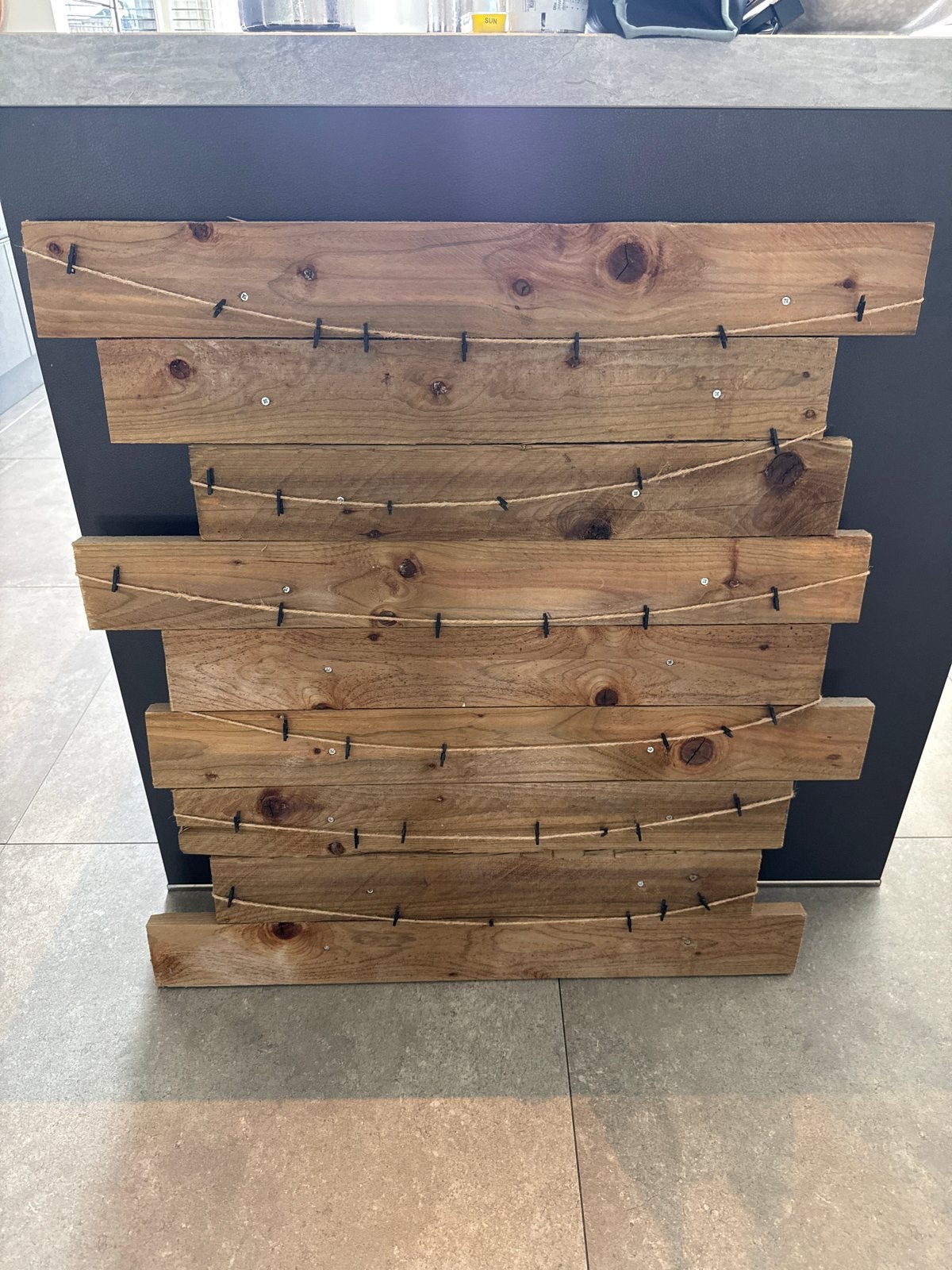 Houten paneel voor foto's - 80x90cm, Ophalen, Bruin, Gebruikt, Fotobord