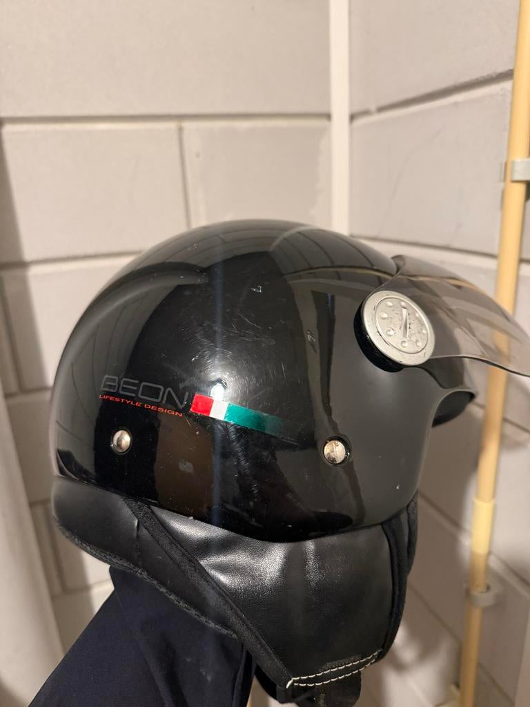 Beon Lifestyle Design Scooterhelm Zwart - Maat XL, Fietsen en Brommers, Brommerhelmen, Ophalen of Verzenden, Gebruikt, Extra large of groter