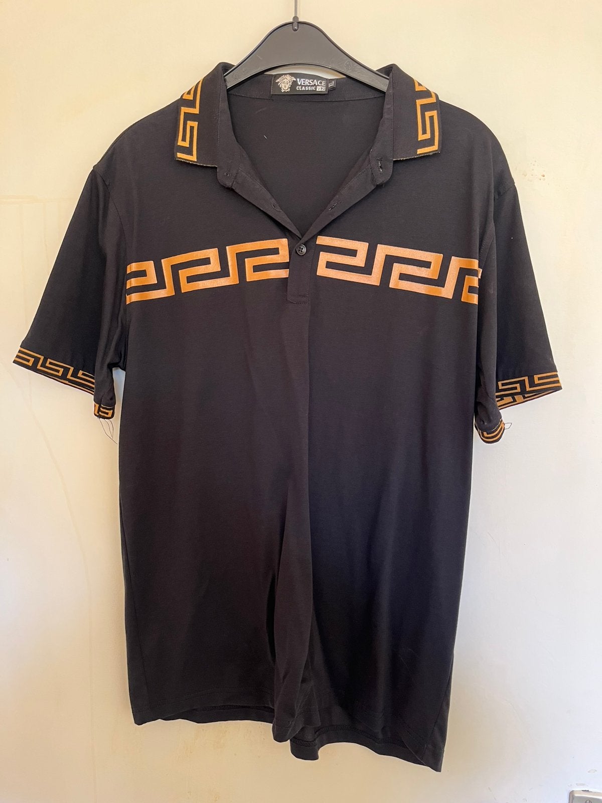 Versace polo maat XL, Kleding | Heren, Ophalen of Verzenden, Gedragen, Maat 56/58 (XL), Zwart