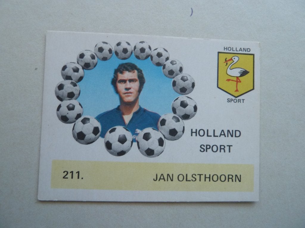 Monty 1970 kaartje  Nr 211. Jan.Olsthoorn   Holland Sport, Verzamelen, Ophalen of Verzenden, Zo goed als nieuw, Overige binnenlandse clubs