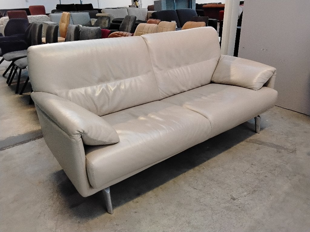 Leolux Bora Balanza Ceras leer beige 185cm, Ophalen, 150 tot 200 cm, 75 tot 100 cm, Zo goed als nieuw