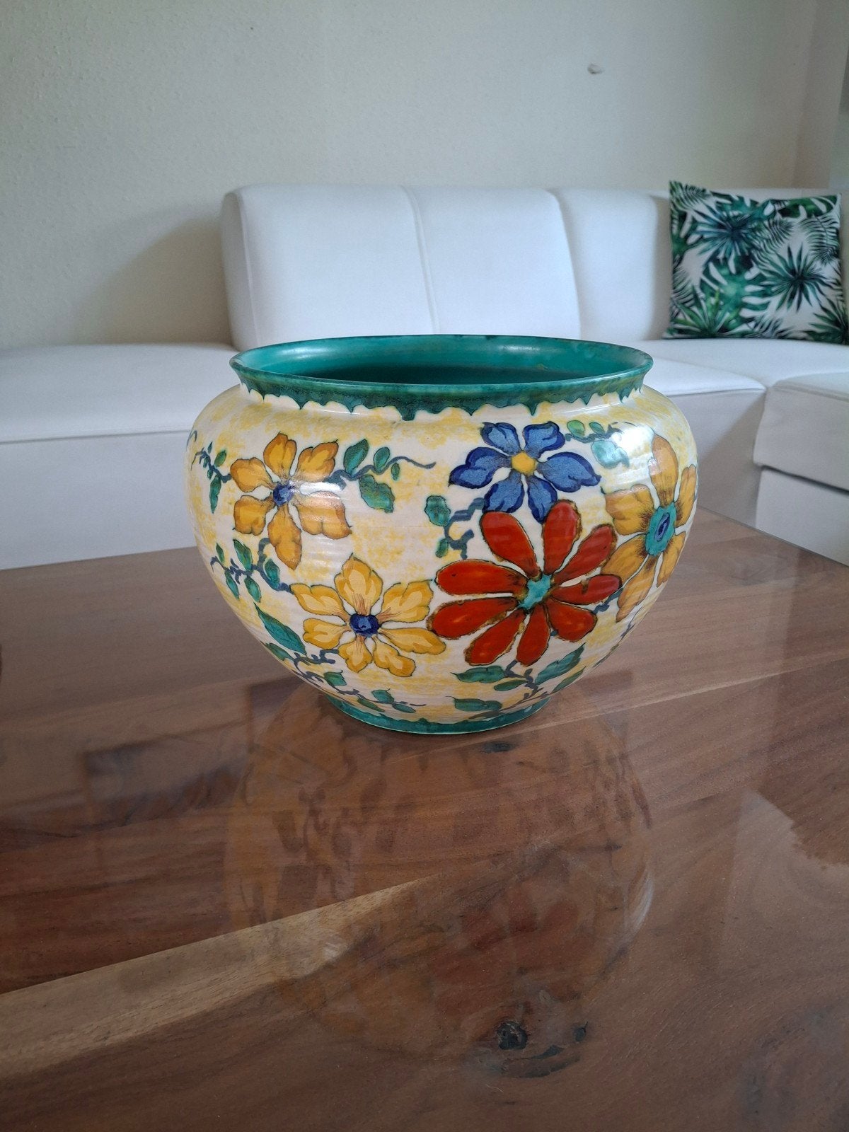 Grote bloempot Koninklijke Plateelbakkerij ZuidHolland Gouda, Ophalen