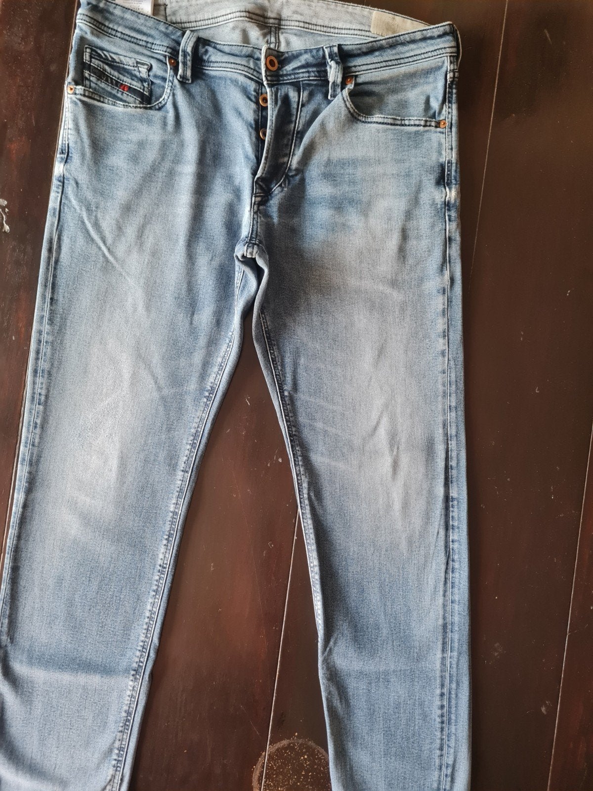 DIESEL LARKEE BEEX REGULAR TAPERED STRETCH JEANS SIZE 36/34!, W36 - W38 (confectie 52/54), Diesel, Blauw, Ophalen of Verzenden