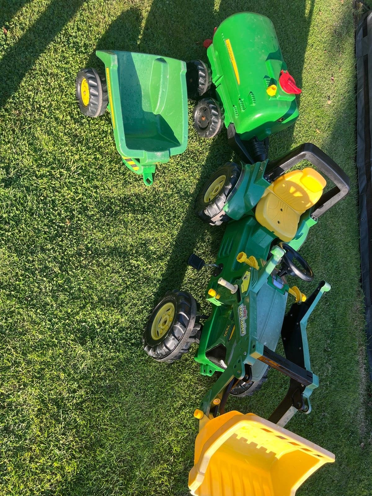 Rolly Toys John Deere traptract voorlader aanganger giertank, Ophalen, Gebruikt