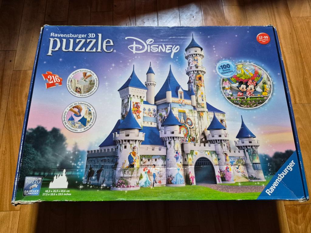 Ravensburger 3D Disney Kasteel Puzzel 216 stukjes, Ophalen of Verzenden, Meer dan 50 stukjes, Zo goed als nieuw, 6 jaar of ouder