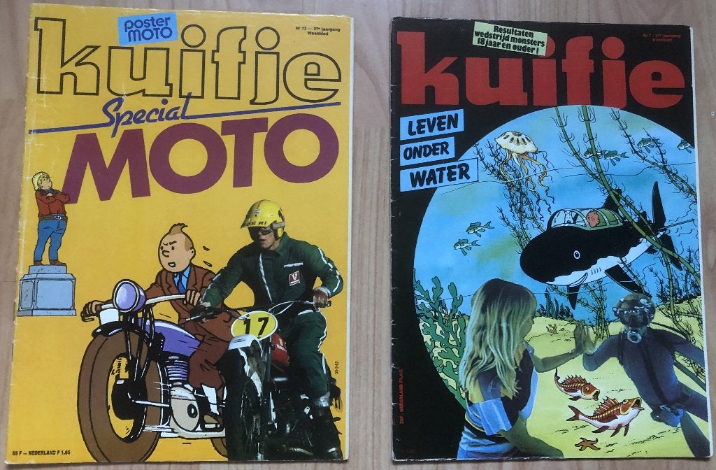 KUIFJE - WEEKBLAD - 2 NRS. - KUIFJE SPECIAL MOTO / LEVEN, Boeken, Eén stripboek, Ophalen of Verzenden, Zo goed als nieuw