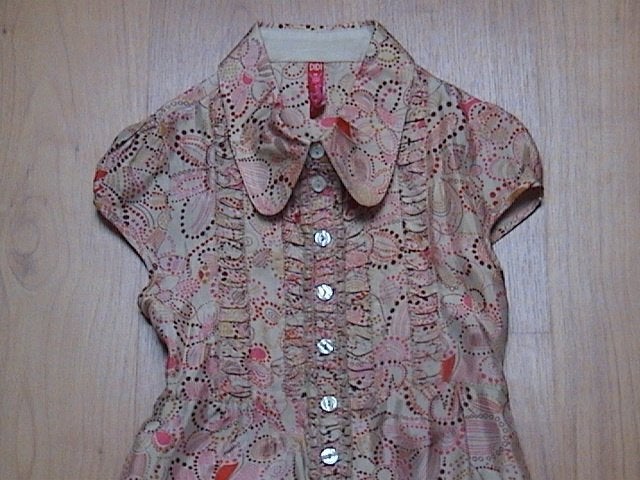 DIDI geweldig mooie beige + roze / fuchsiaroze blouse ZGAN, Meisje, Overhemd of Blouse, Ophalen of Verzenden, Zo goed als nieuw