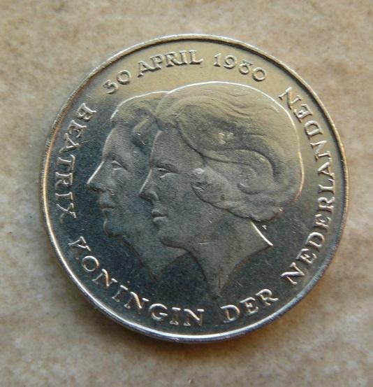 Gulden, dubbele kop. (1980), Ophalen of Verzenden, Koningin Beatrix, 1 gulden, Losse munt