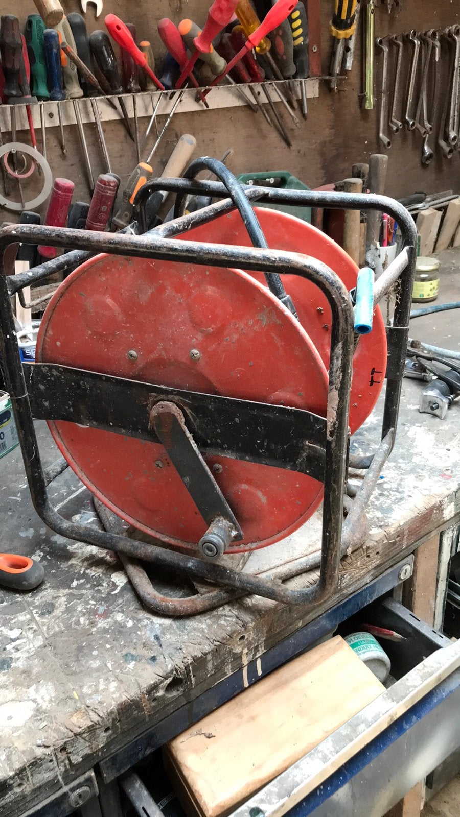 Haspel zonder slang, Doe-het-zelf en Verbouw, Compressors, 100 liter of meer, Ophalen, Gebruikt, Minder dan 200 liter/min