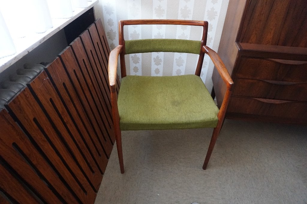 Danish Design Kai Kristiansen OD70 Carver Dining Chair, Ophalen, Gebruikt, Bruin, Stof