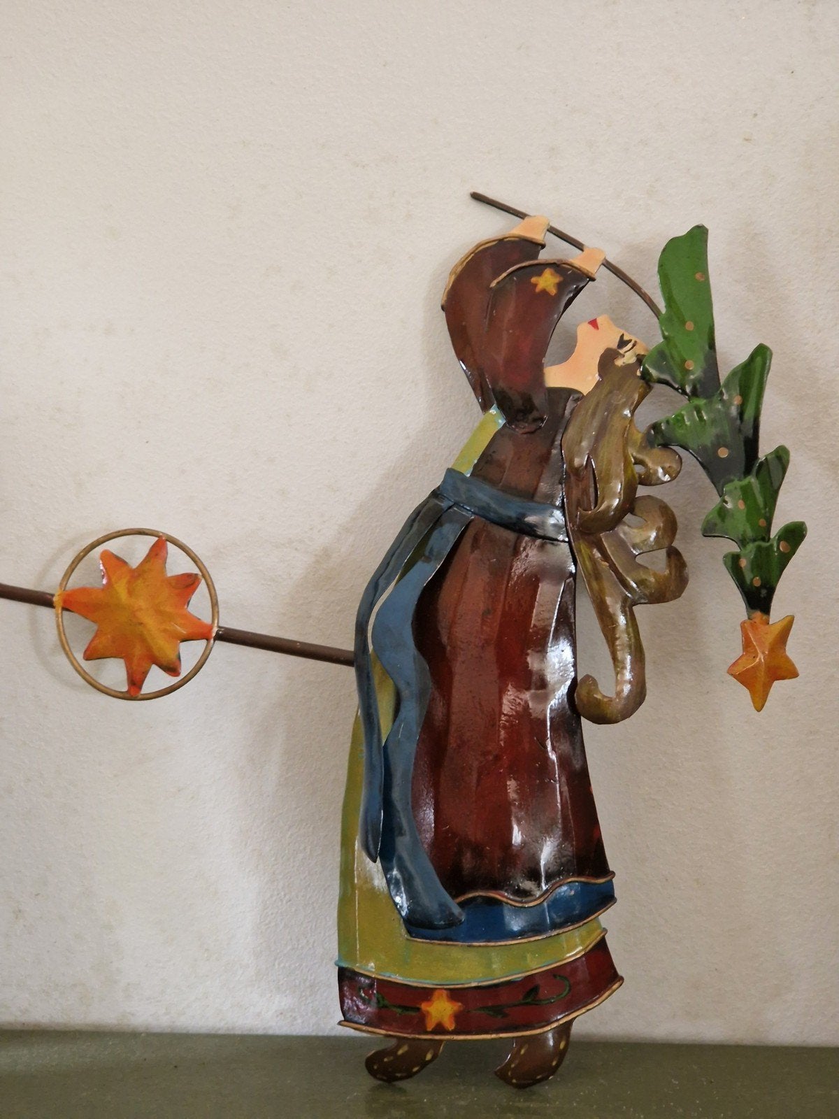 Vintage blikken engel - leuke kerst decoratie, Ophalen