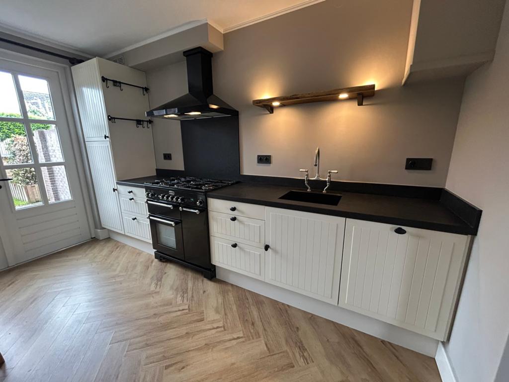 Complete keuken 4m met 90cm fornuis + SMEG afzuigkap, Ophalen of Verzenden, Gebruikt