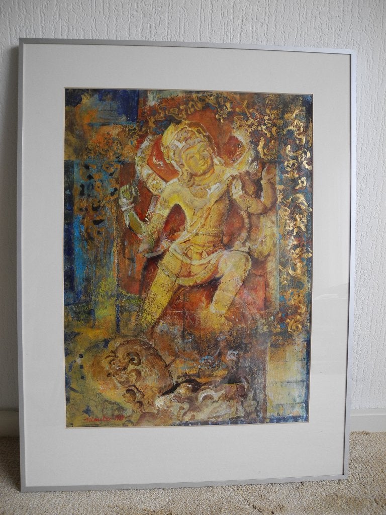 Shiva met de draak schilderij, Ophalen