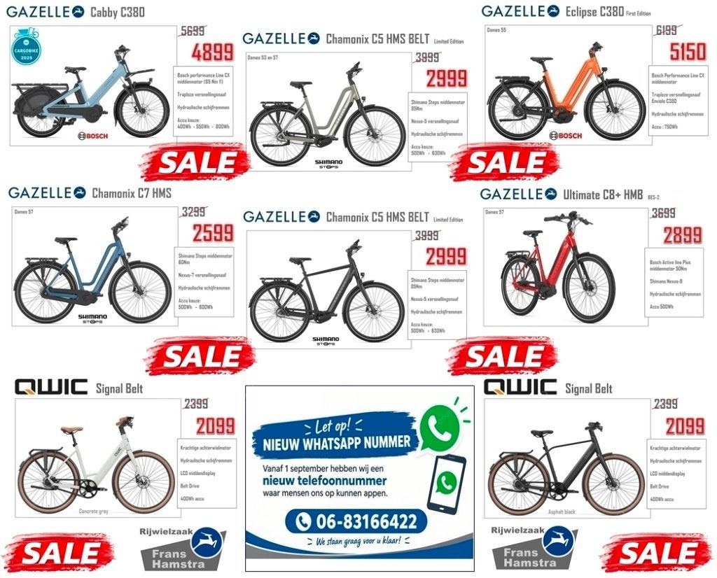 E-Bike SALE Wij moeten ruimte maken voor nieuwe collectie, Ophalen, Qwic, Nieuw, 51 tot 55 cm