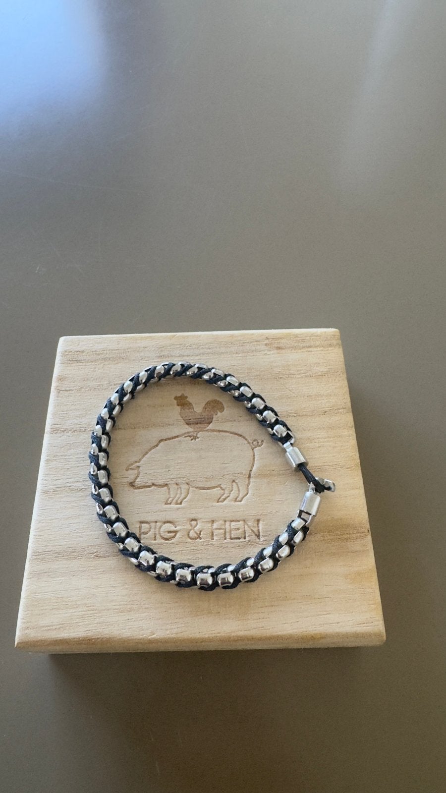 Pig & Hen Armband - Zwart/Zilver S/M, Ophalen of Verzenden, Zo goed als nieuw, Zwart, Staal