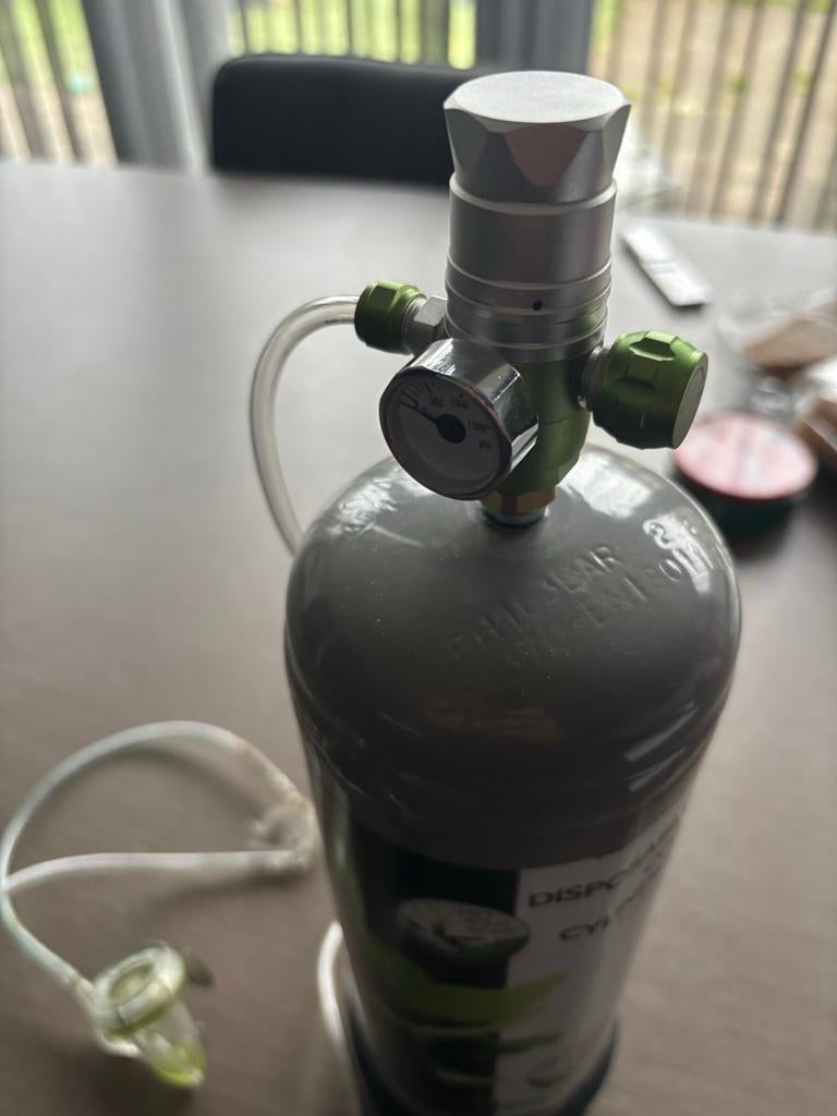 Complete colombo co2 set (fles is leeg), Ophalen of Verzenden, Zo goed als nieuw
