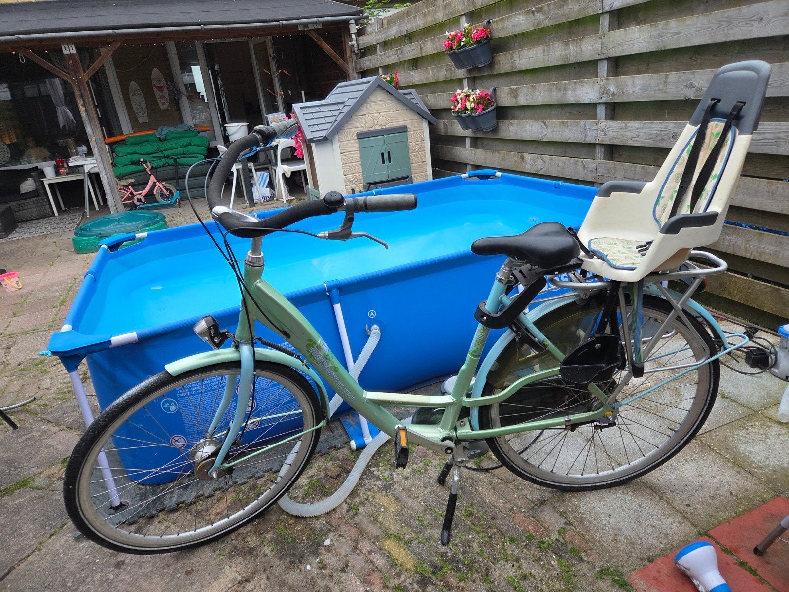 Montego mamafiets met kinderzitje, Ophalen