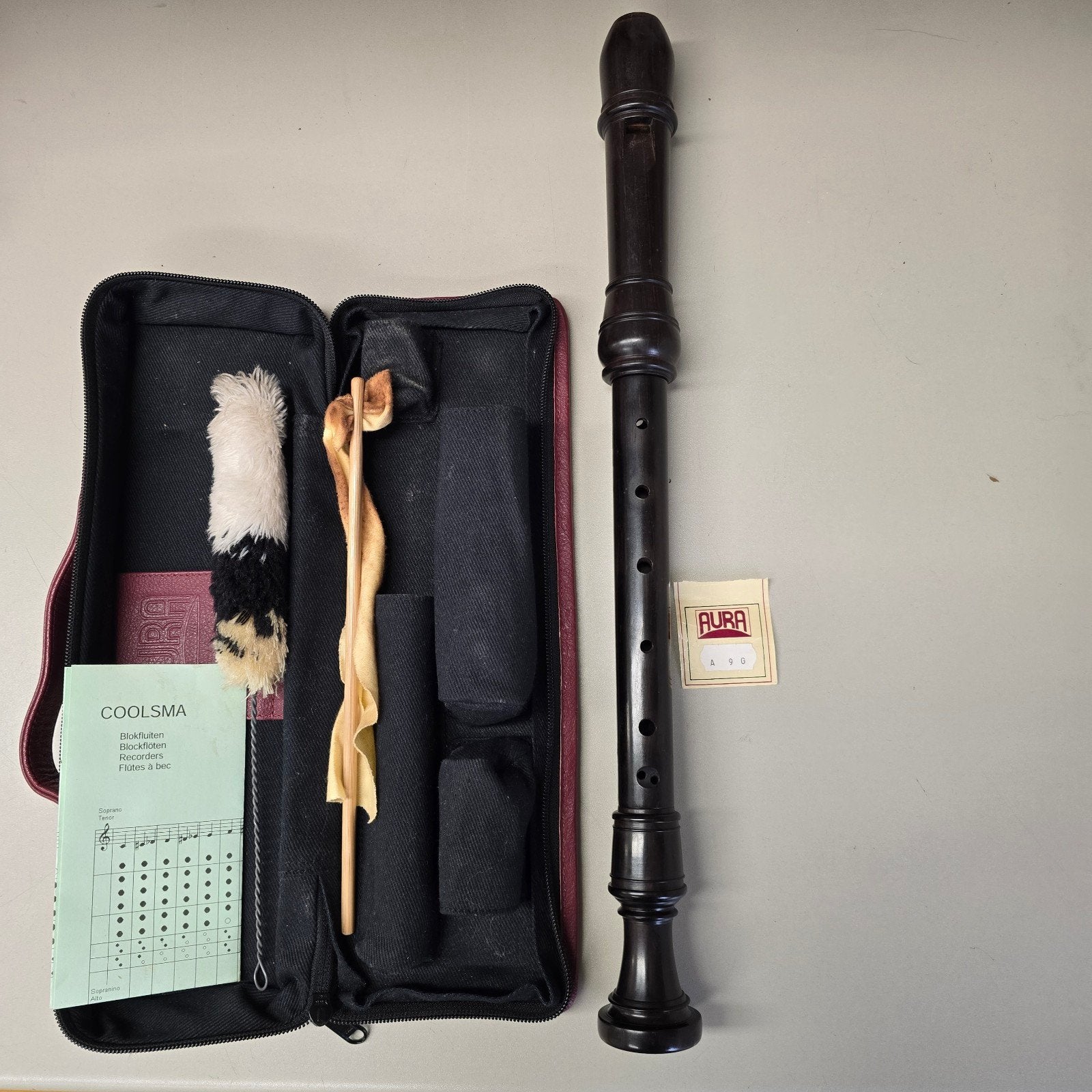 Aura Conservatorium Altblokfluit A 9 G Grenadille, Muziek en Instrumenten, Ophalen of Verzenden, Gebruikt, Alt, Met koffer, hoes of etui