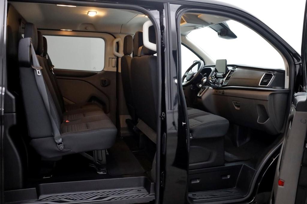 Ford Transit Custom 2.0 TDCI 130pk Automaat L1H1 D.C. Limite, 1350 kg, 15 km/l, 4 cilinders, Zwart